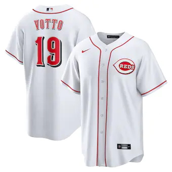 mens nike joey votto white cincinnati reds home replica pla